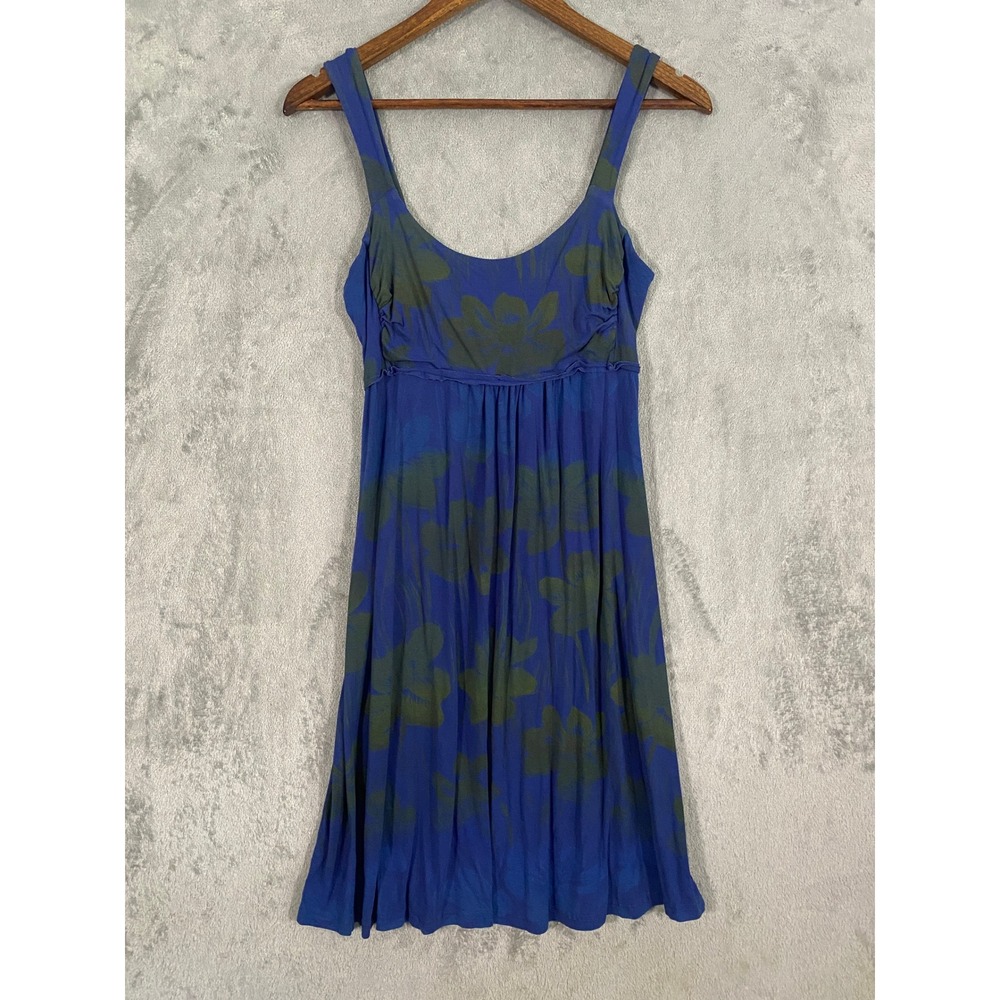 Fresh Produce Dress Womens XS Blue Floral Empire Waist Smocked Back Sundress